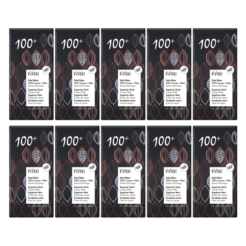 비바니 카카오닙스 100% 다크 초콜릿 80gX10개묶음